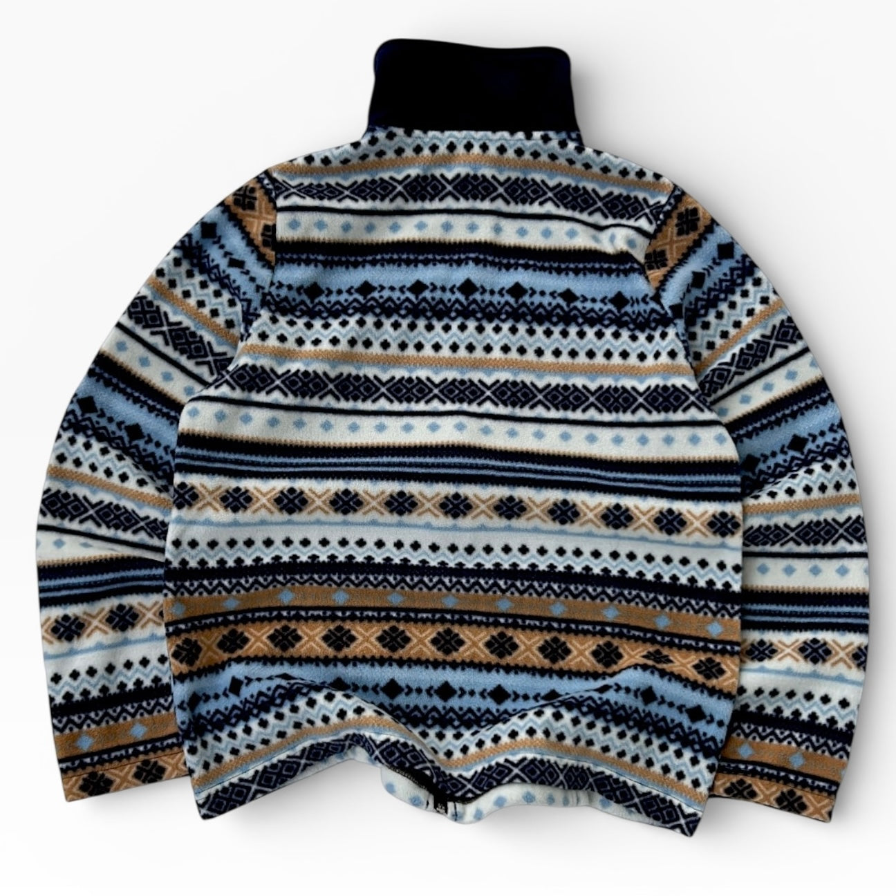 Vintage Full Zip Crazy Patterned Fleece Jacket