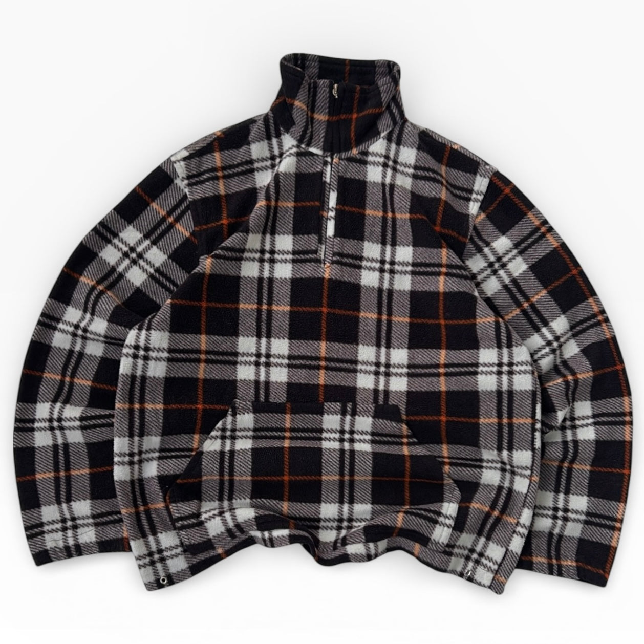 Derkos Vintage 1/4 Zip Brown x Orange Fleece