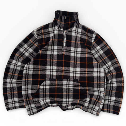 Derkos Vintage 1/4 Zip Brown x Orange Fleece