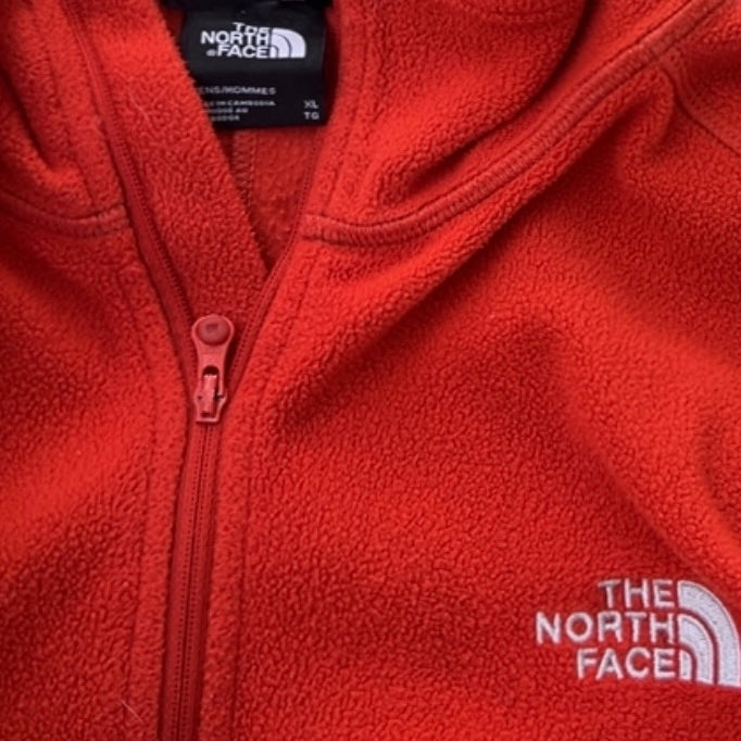 THE NORTH FACE Full Zip orange Fleece Jacket