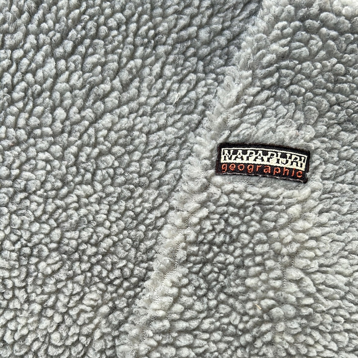 Napapijri Grey Fuzzy 1/4 Zip Adjustable Fleece