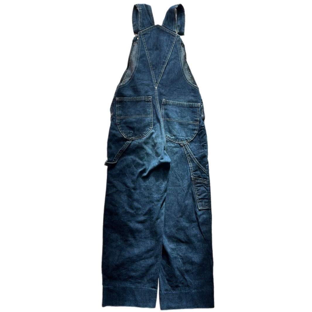Dark Wash Wide Leg Dungarees