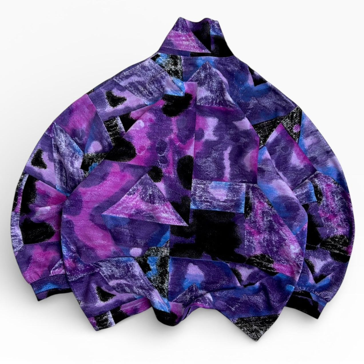 CAMPAGNOLO 1/4 Zip Crazy patterned purple tommes fleece
