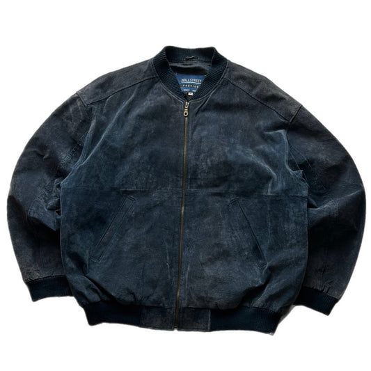 Blue Suede Bomber Fit Jacket