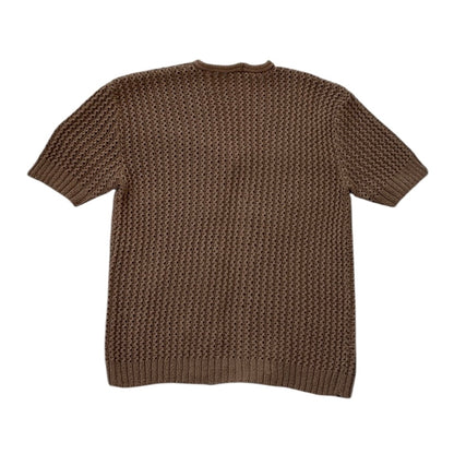 Knitted Brown Button Up Cardigan