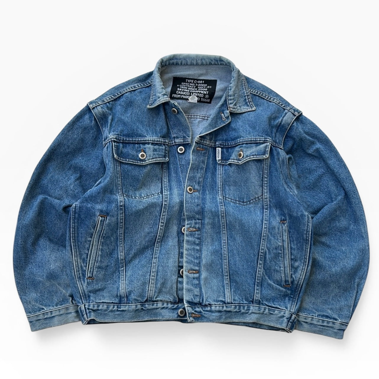 Cassuci Mid wash denim jacket (Removable sleeves)