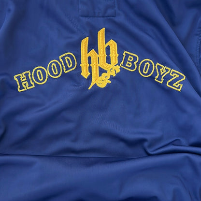90s Hoodboyz Navy x Gold Details Full Zip Track Jacket