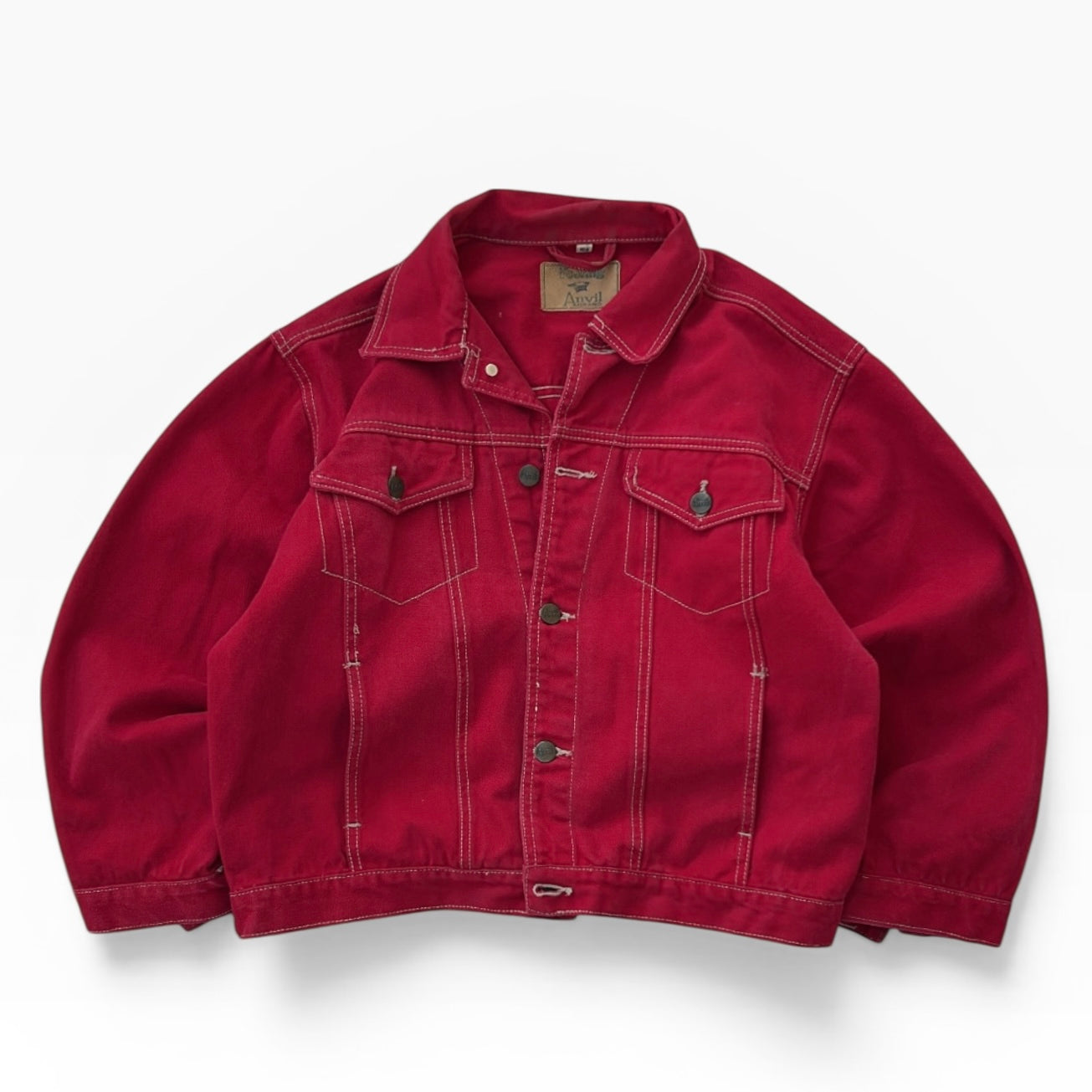 Anvil Hot red denim jacket