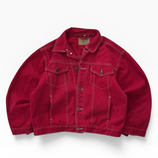 Anvil Hot red denim jacket