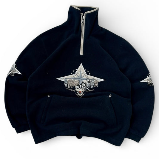 Bogner full embroidered stamp 1/4 zip Vintage Fleece
