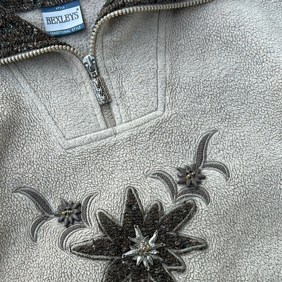 Bexleys Beaded Vintage 1/4 Zip Fleece