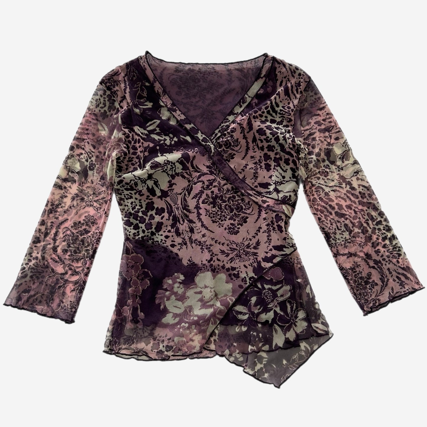 Y2k Mesh Asymetric Top