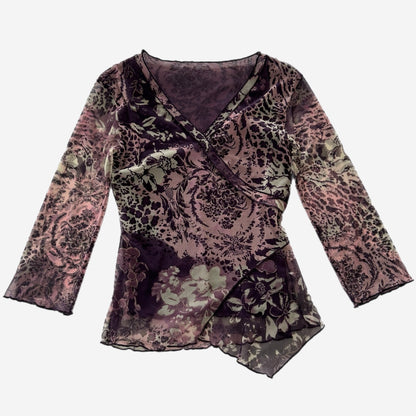 Y2k Mesh Asymetric Top