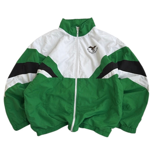 Vintage Green x White Soccer Club Full Zip Jacket