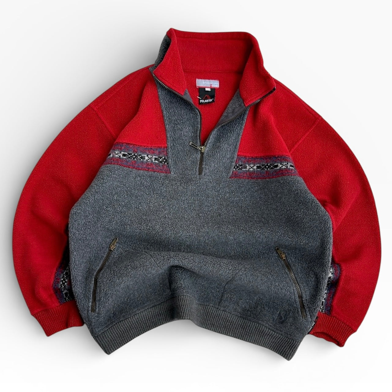 POLARTEC vintage 1/4 Zip Multicolored Fleece