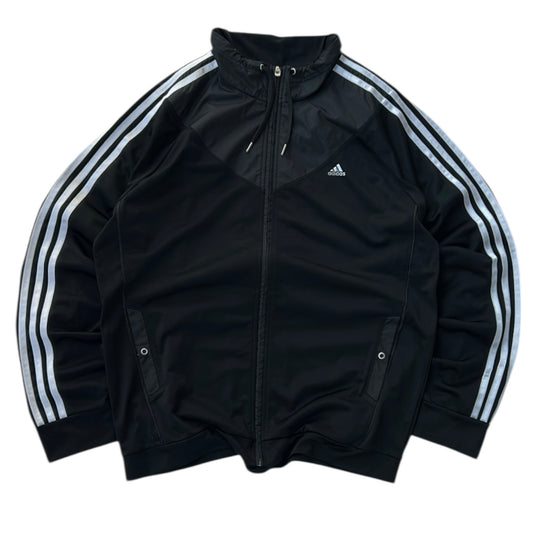 Adidas Three Stripe Black x White Track Full Zip Jacket