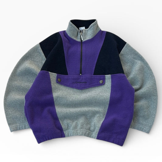 Vintage Campagnolo purple 1/4 Zip Fleece With Front Pocket