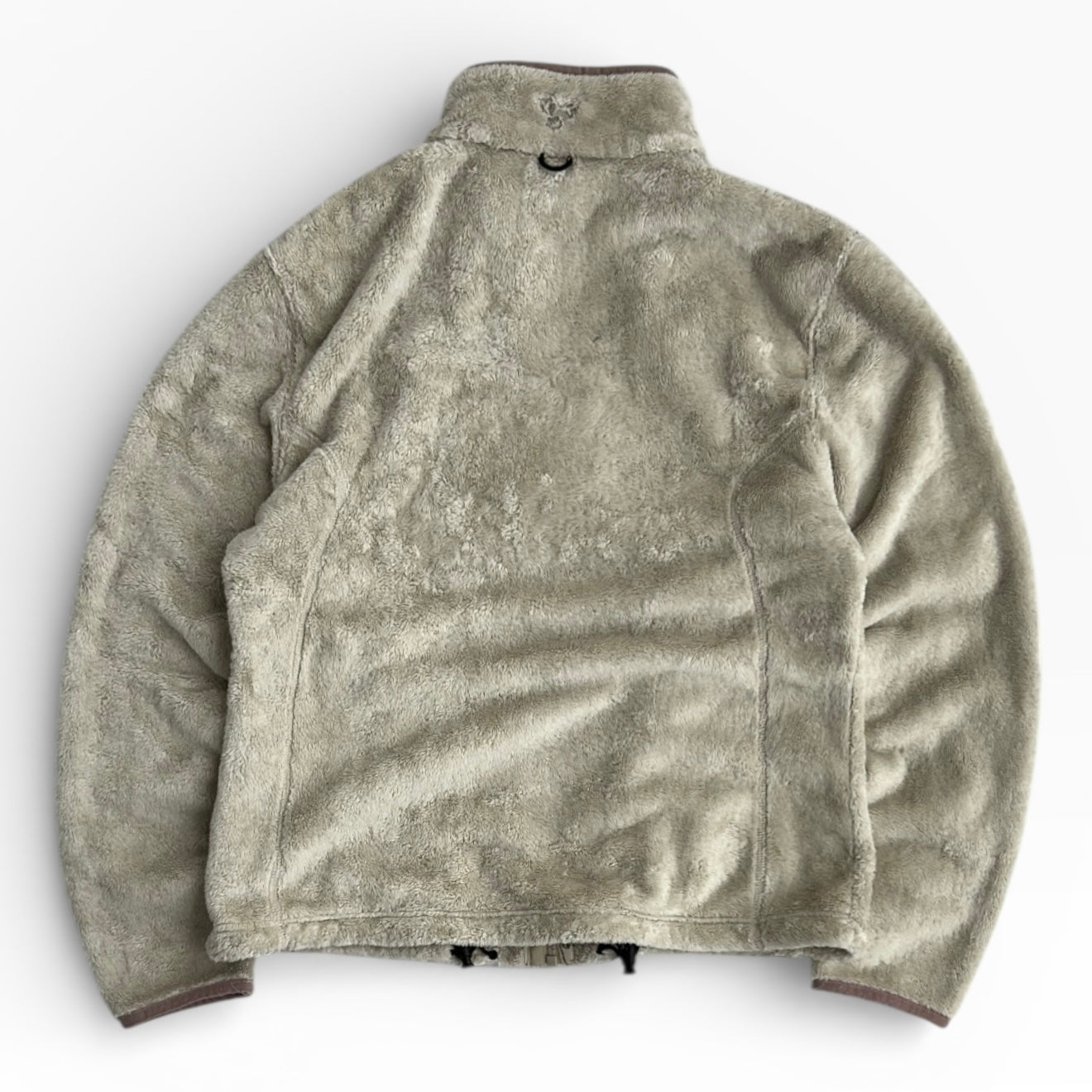 Jack Wholfskin Cream Fuzzy Fleece Adjustable Full Zip Jacket