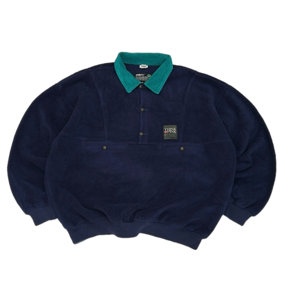 Think Pink 1/4 Button-Up Fleece