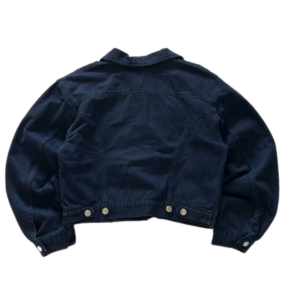 Clark Dark purple Cropped Denim Jacket