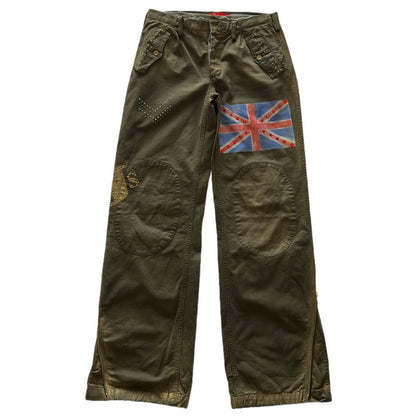 2000s Graphic Khaki Baggy pants