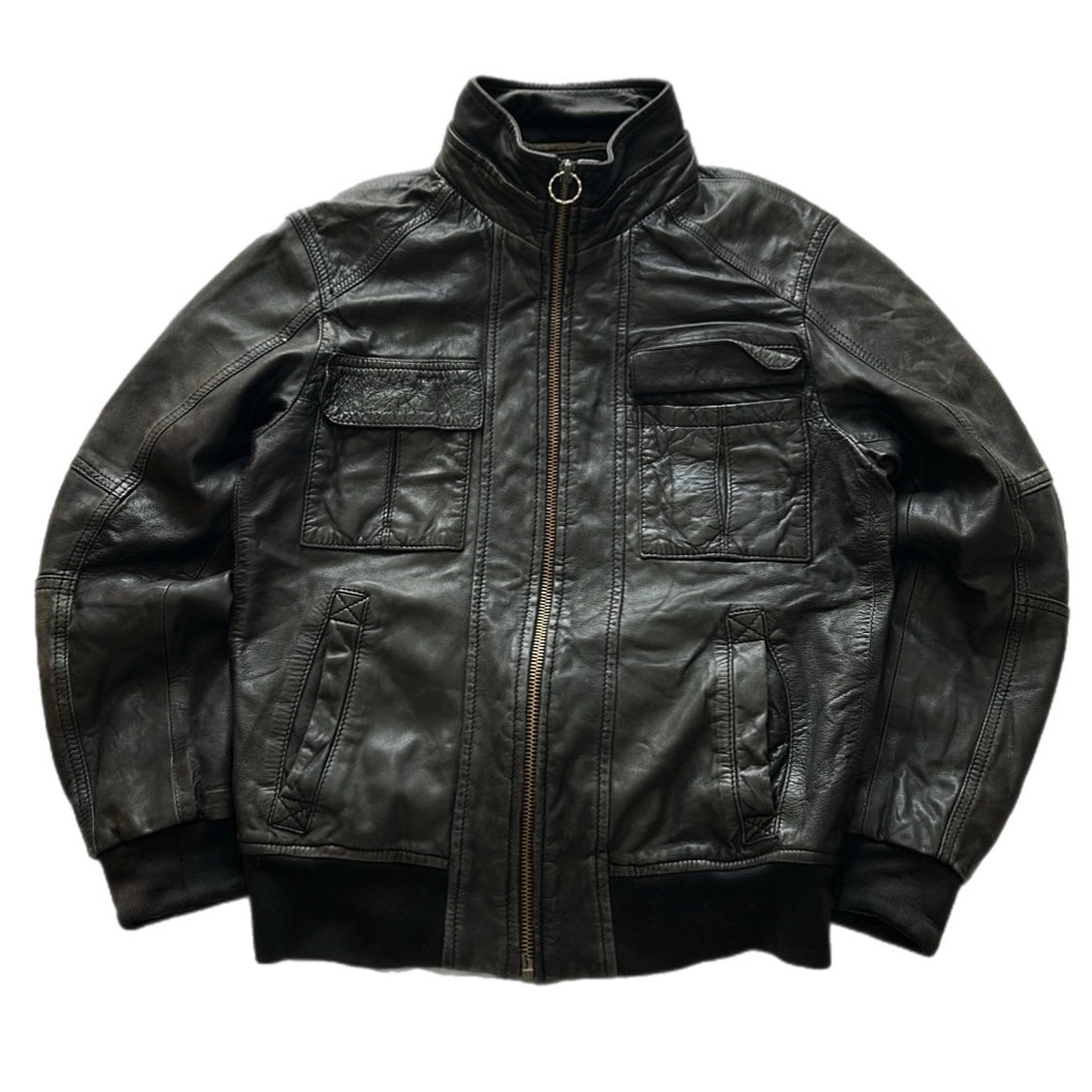 Leather Bomber Jacket