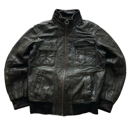 Leather Bomber Jacket