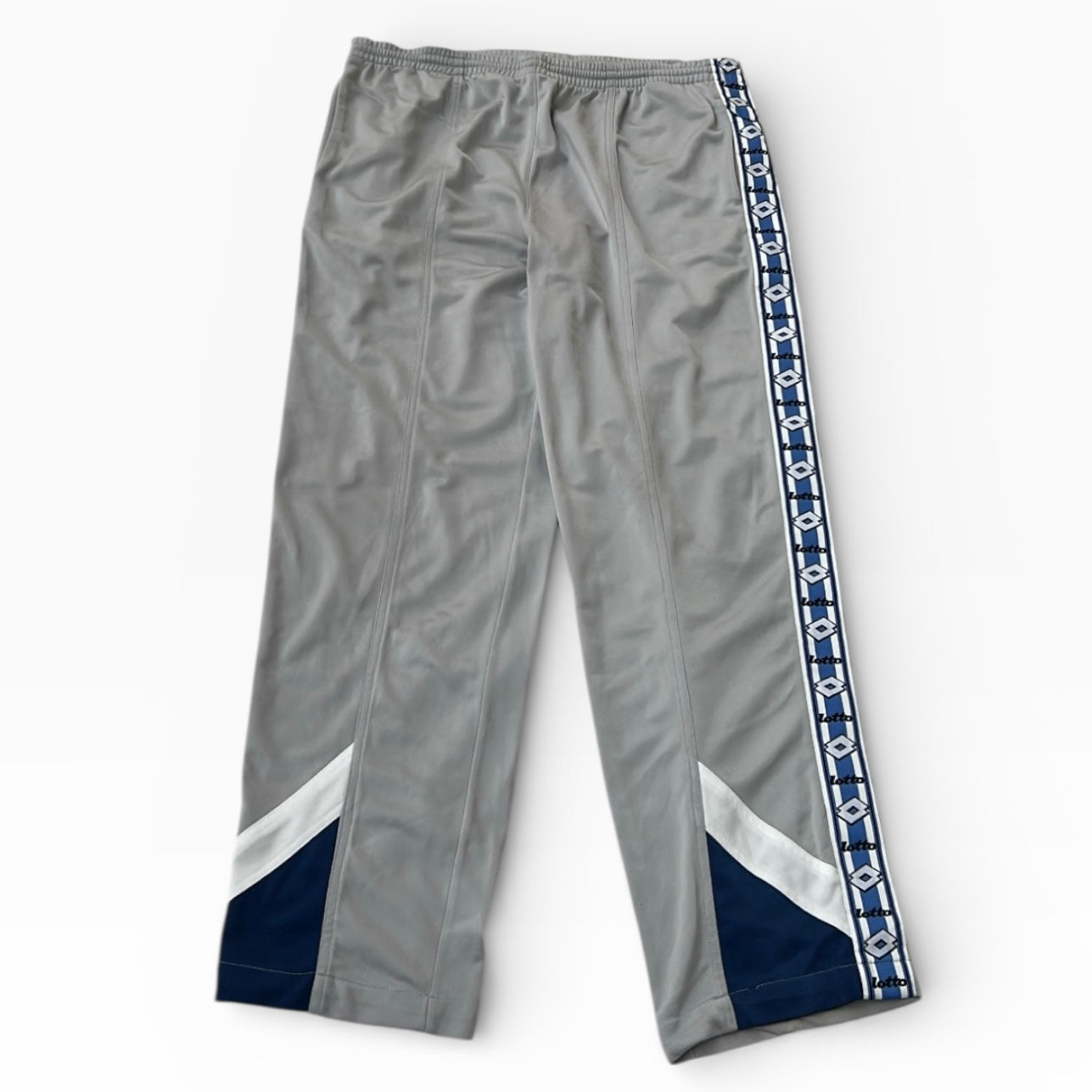 Lotto Vintage Grey x Blue Baggy adjustable track pants