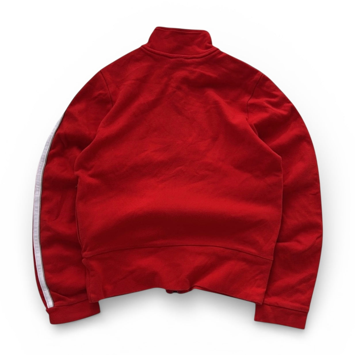 Adidas Red Waist Length Full Zip Jacket