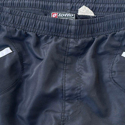 Lotto Wide Leg Black Adjustable Track Pants