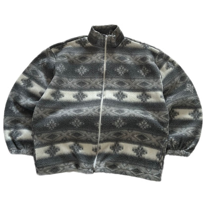 Vintage Crazy Pattern Fleece Jacket