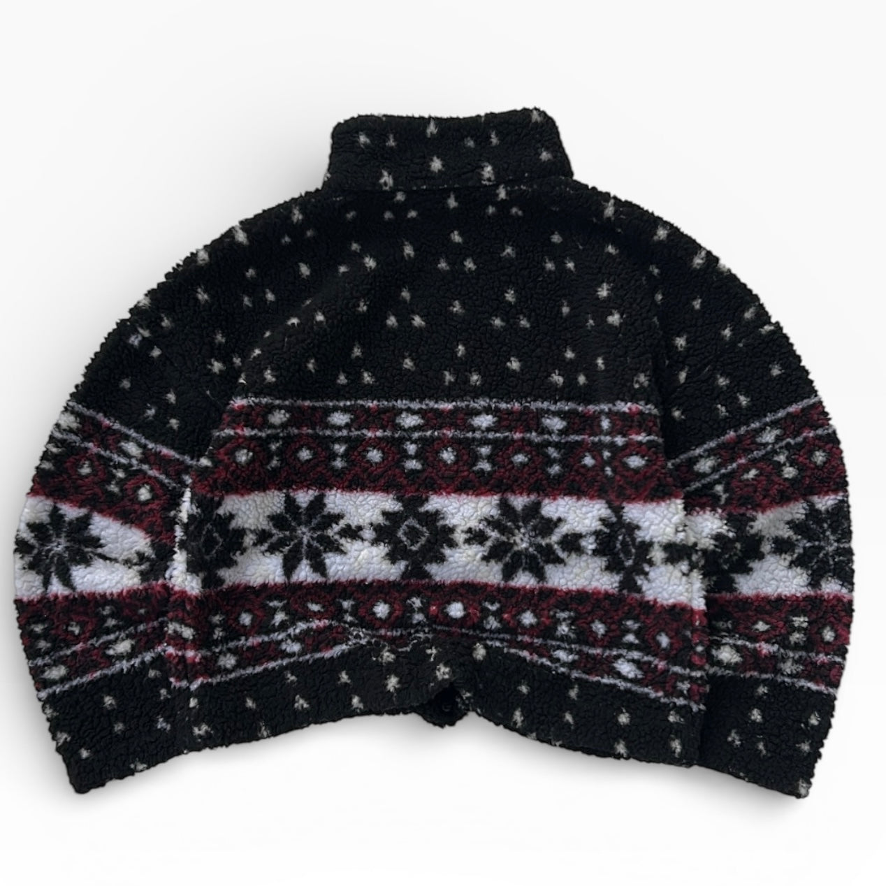 Fuzzy 1/4 Zip Patterned Adjustable fleece