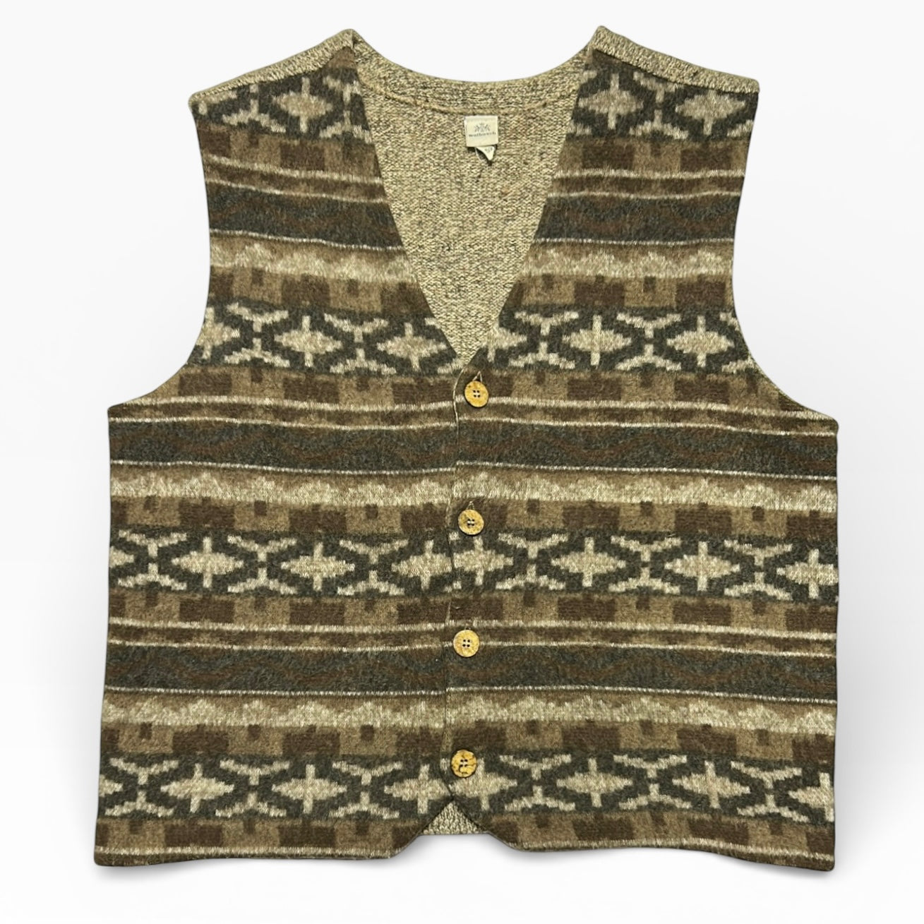Patternes 80’s button up vest cardigan