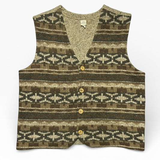 Patternes 80’s button up vest cardigan
