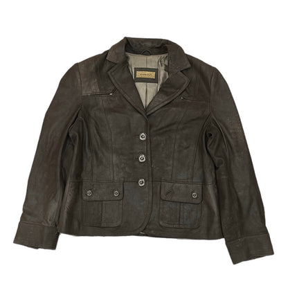 Leather shoulderpad Jacket