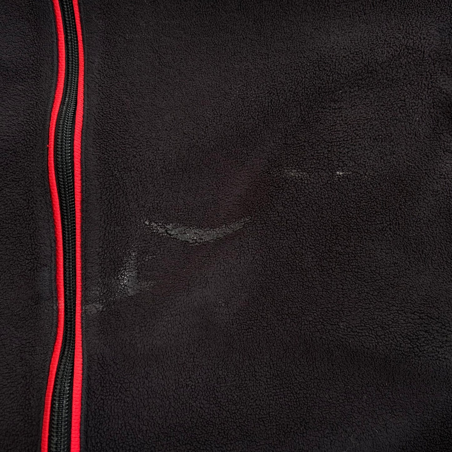 Essendon Embroidered Logo Black x Red Fleece Full Zip Jacket