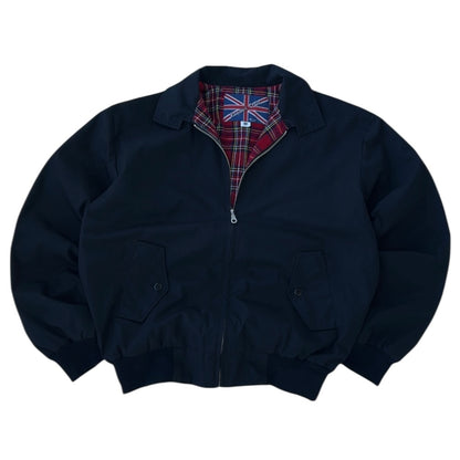 Classic Black Harrington Jacket with Tartan Lining