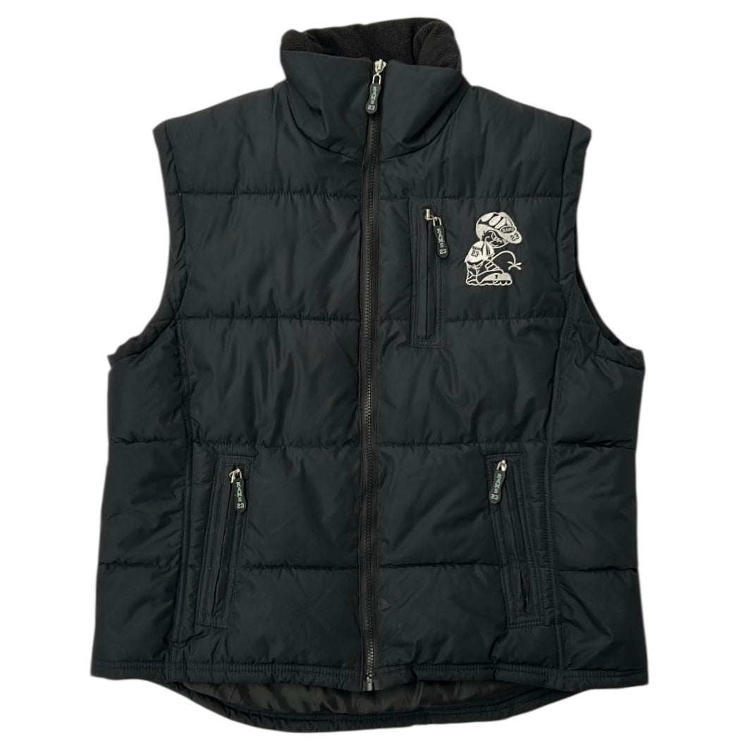 RAMS 23 Black Bomber Embroidery Logo Full Zip Jacket