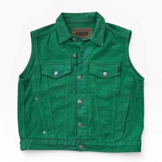 ESPRIT Green denim vest jacket