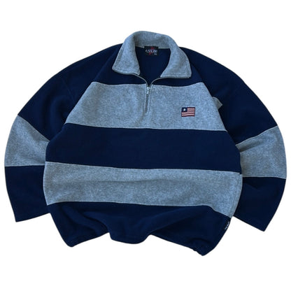 CANBE American Stripped 1/4 Zip Adjustable Fleece
