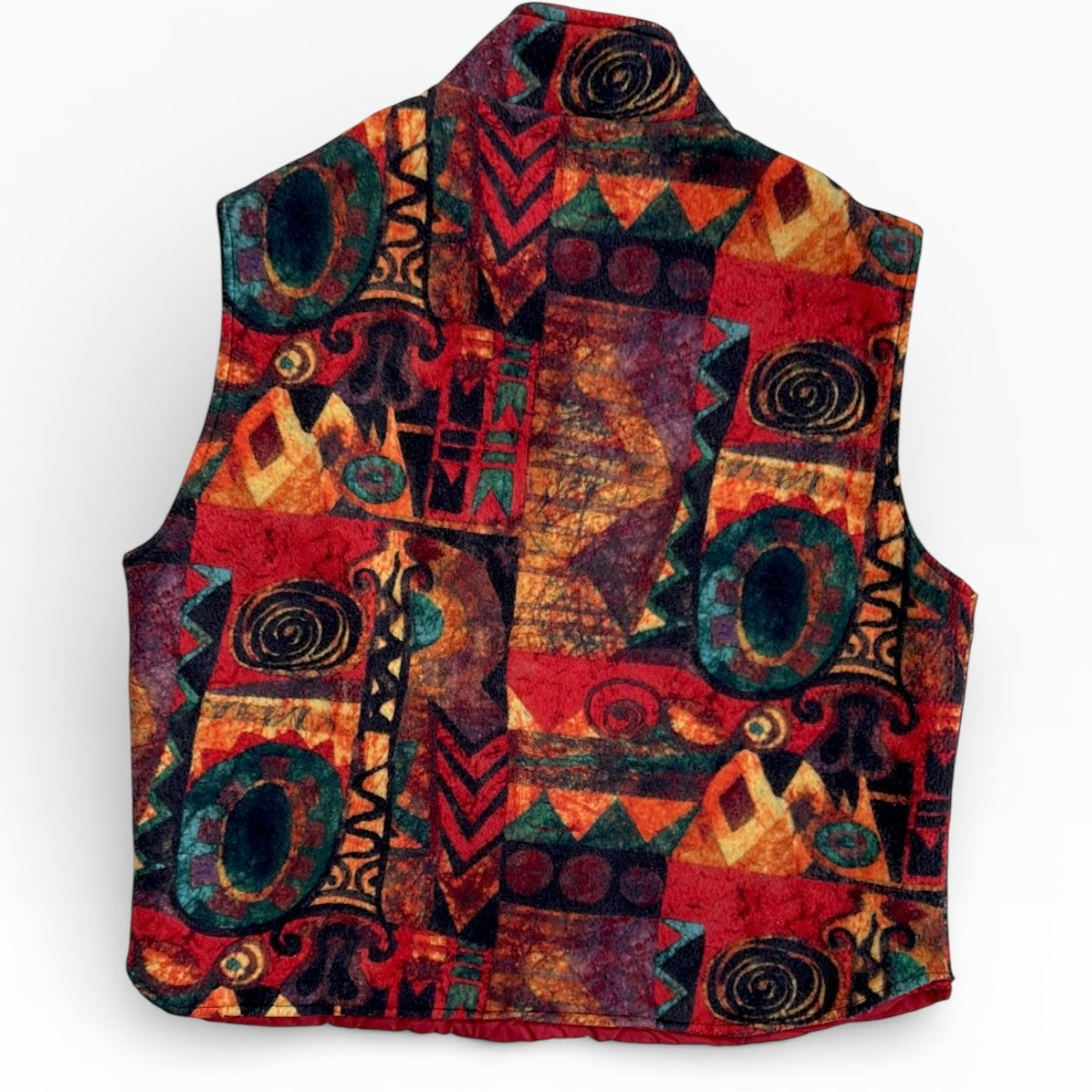 Montgomery Blue 1985 Full button up crazy fleece vest jacket