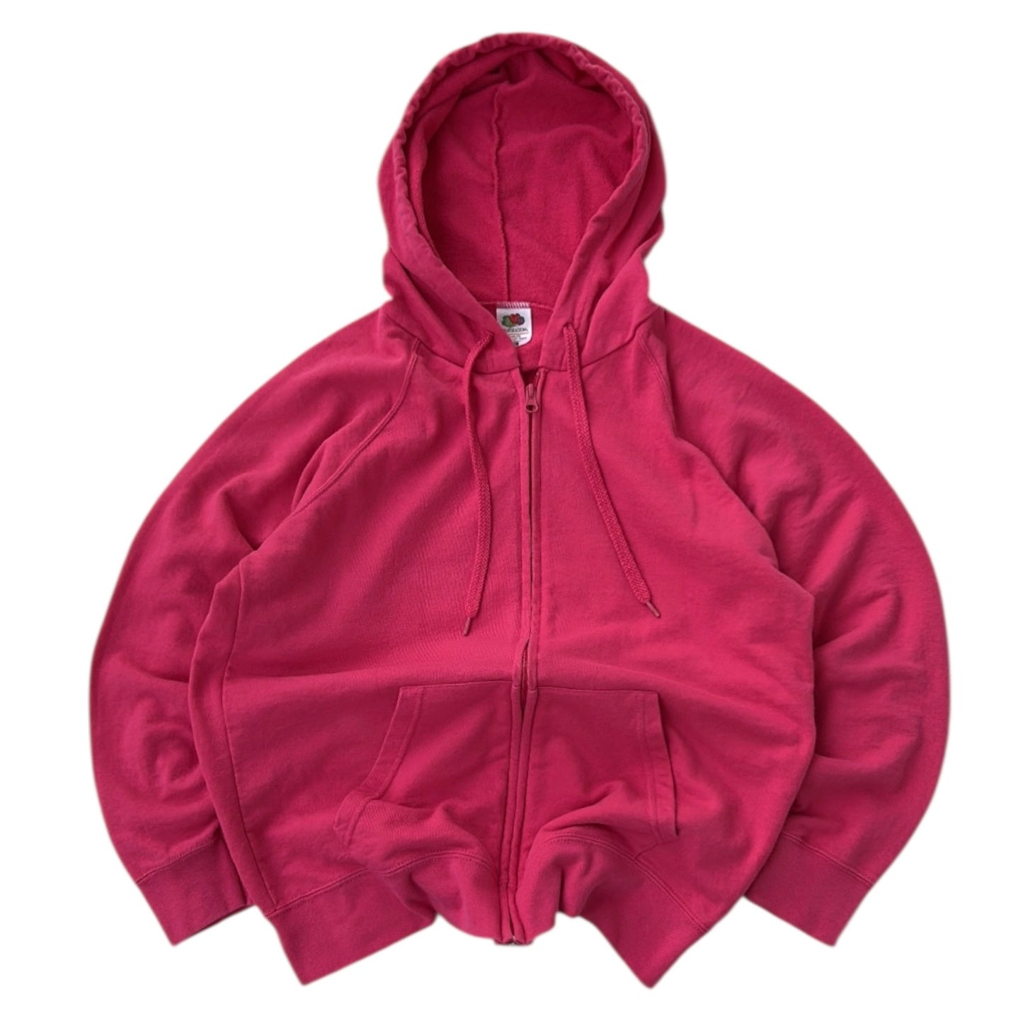 Pink Fruit Of The Loom Hooded Full Zip Jackey