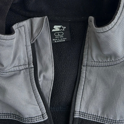 Starters Multitextured 1/4 Zip Black x Grey Fleece Boxy Fit