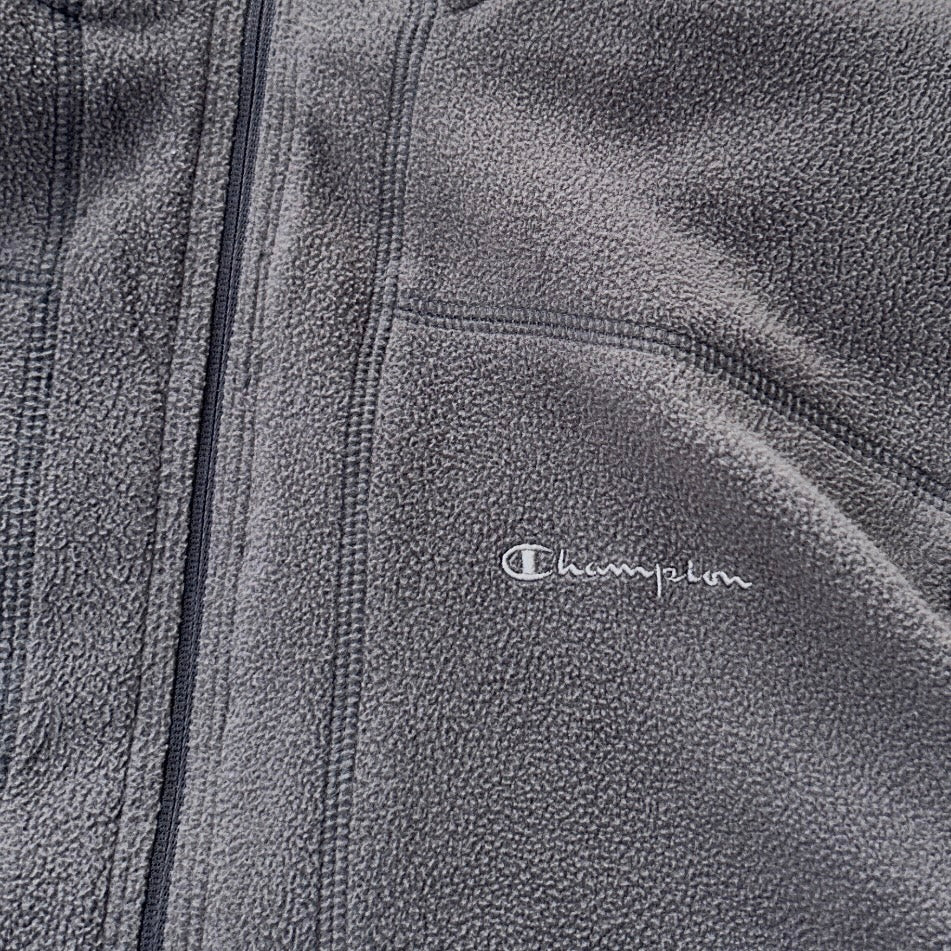 Champion Thick Grey Fleece Full Zip Jacket