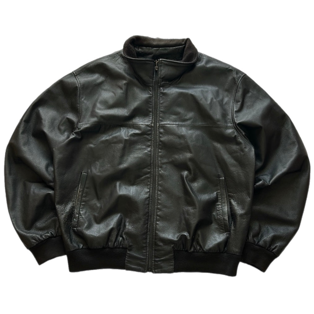 Leather Bomber Jacket