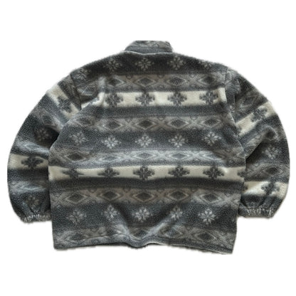 Vintage Crazy Pattern Fleece Jacket