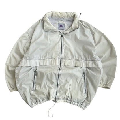 White Vintage equipe Full Zip Shell Jacket