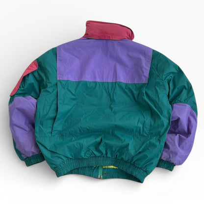 On the Edge Vintage Ski Full Zip Adjustable Jacket With Hidded Hoodie