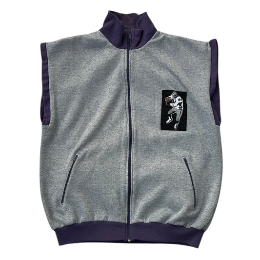 Light Vintage Purple x Grey Full Zip Vest  Jacket