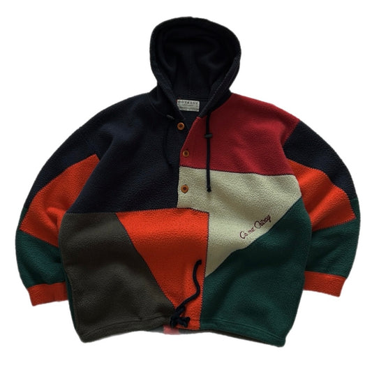 Vintage 1/4 Button-Up Hooded Fleece